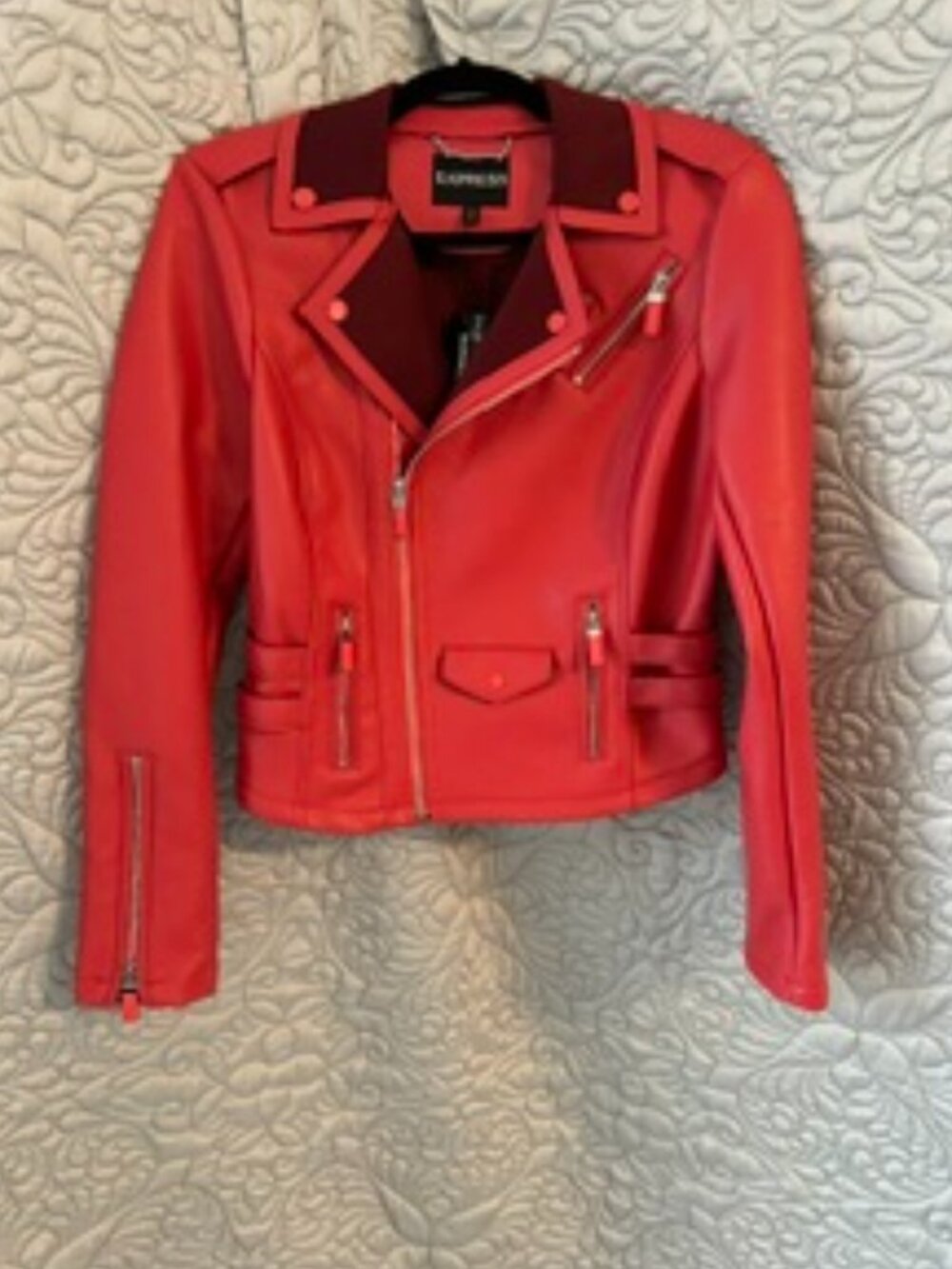 Express Faux Leather Moto Jacket Sz M